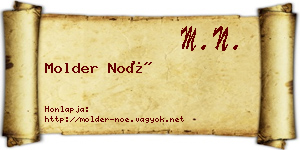 Molder Noé névjegykártya